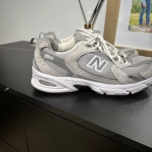 New Balance Gray and White Running Shoes